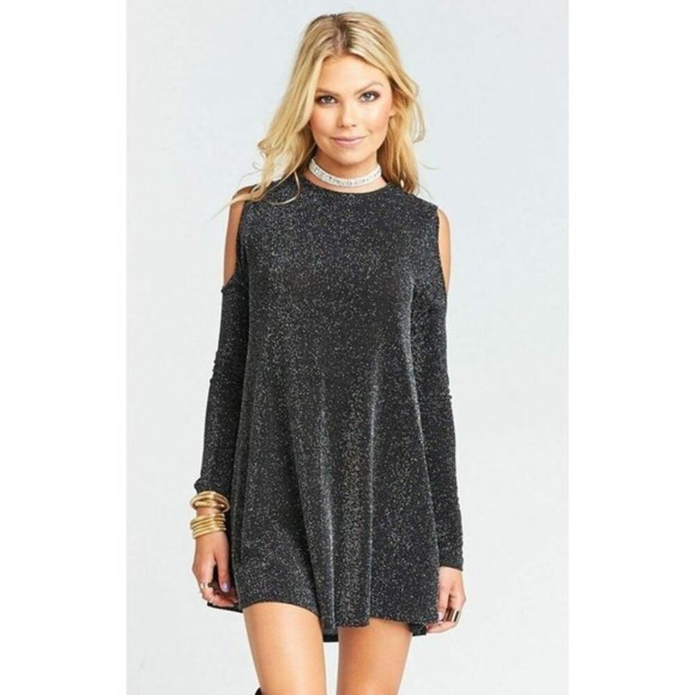 Show Me Your Mumu Women's Black Sparkle‎ Dress Size Small Party Cocktail